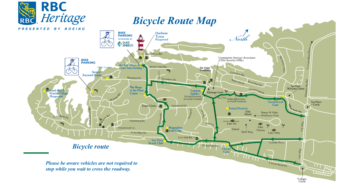 Biking to RBC Heritage