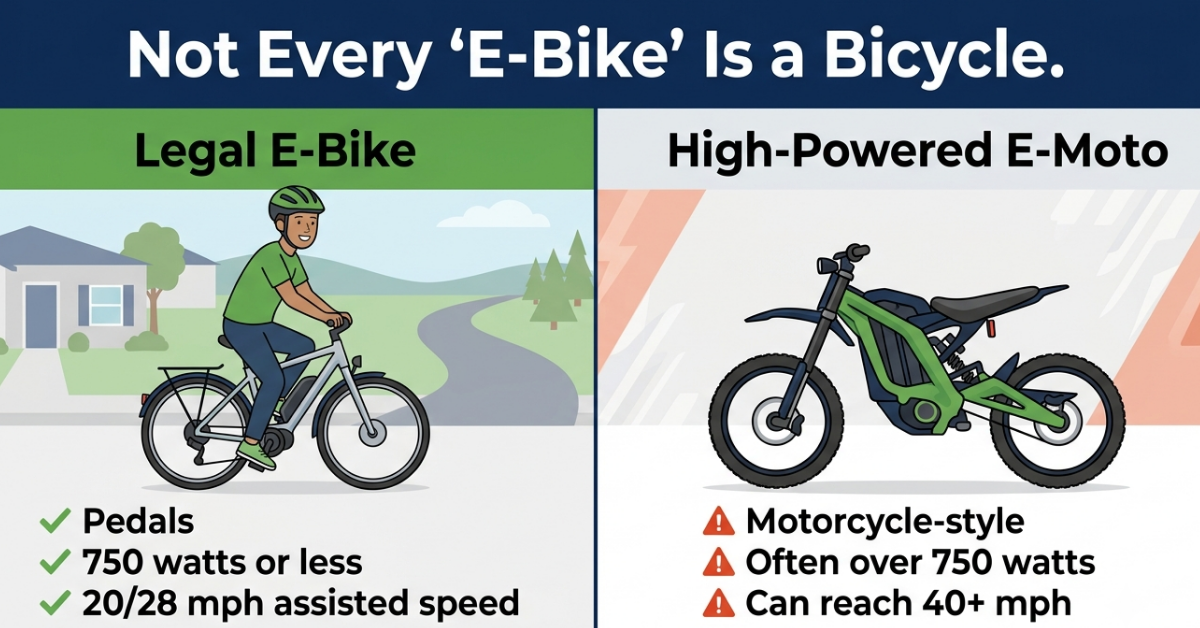 The Important Differences Between E-Bikes and E-Motos